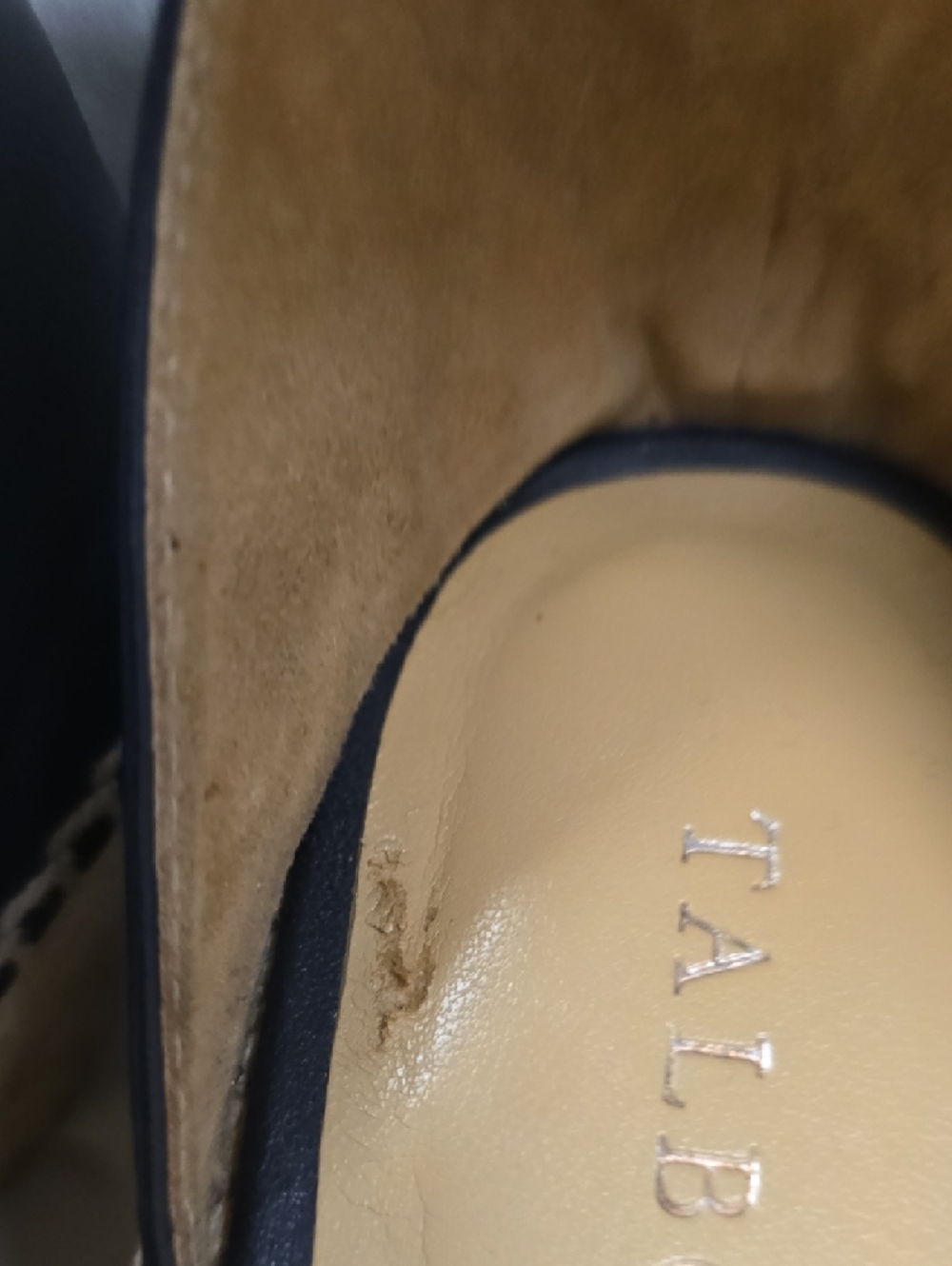 Talbots Indigo Navy Leather Espadrille Wedge Sandals with Ankle Strap - Picture 11 of 12
